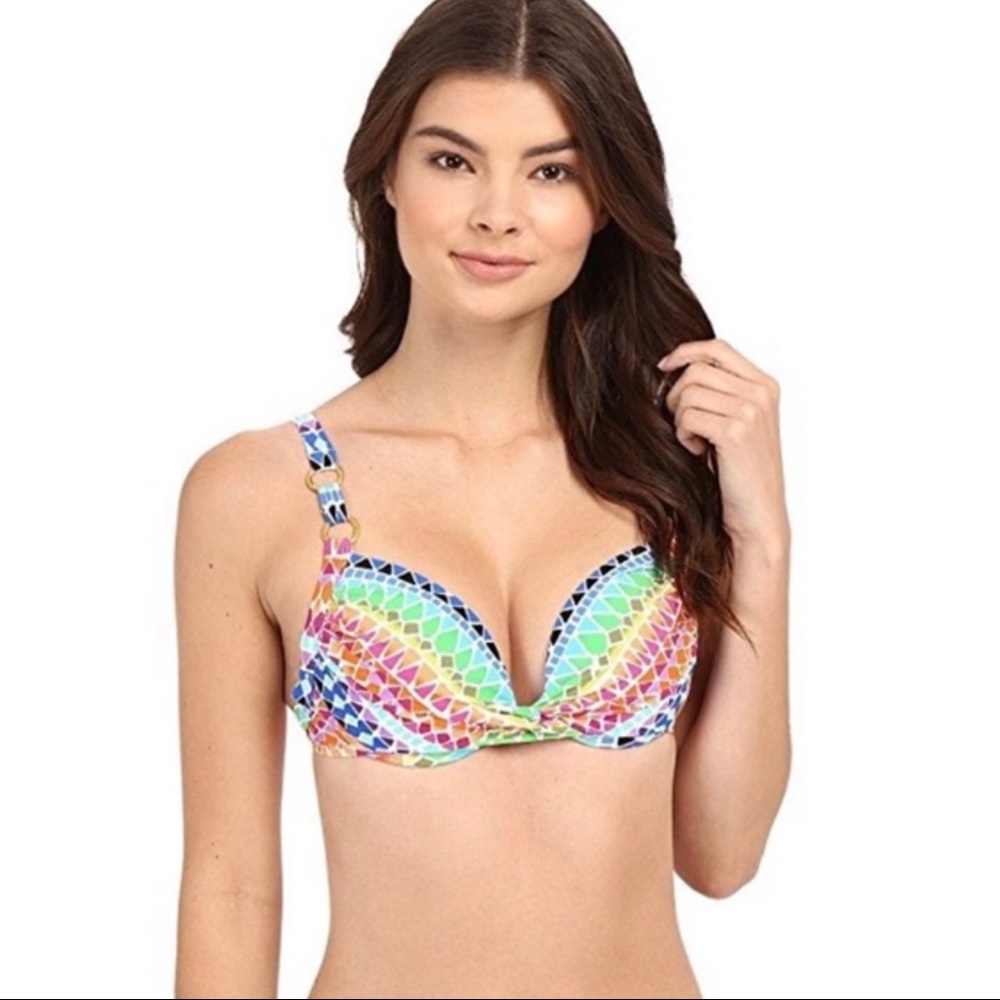 La BlancaRainbow Colorful Padded Bikini Top